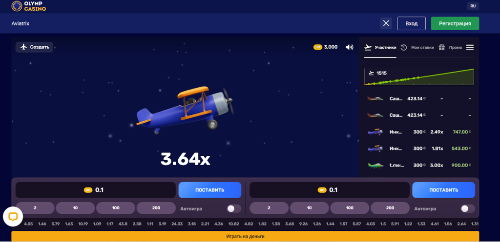 Авиатор Олимп играть онлайн